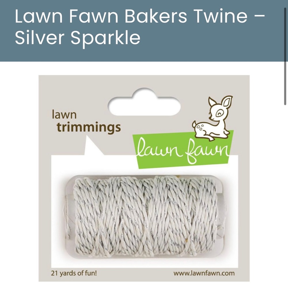 LAWN FAWN silver baker’s twine - NEW